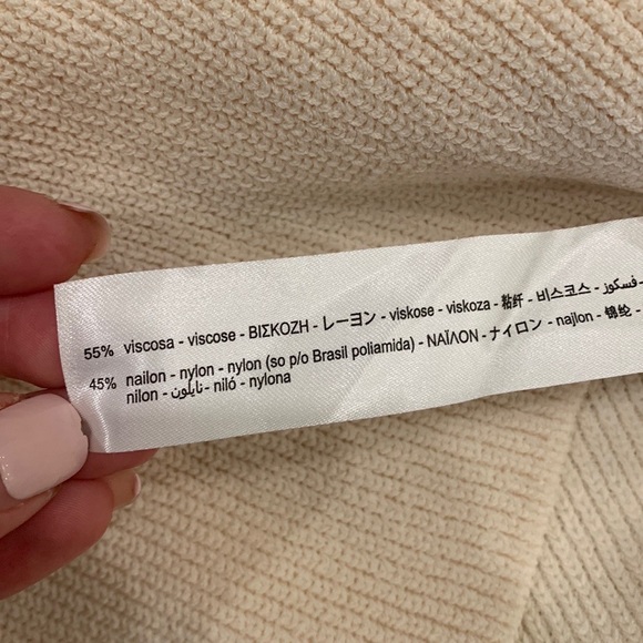 Zara Beige Balloon Sleeve Knit Crop Sweater - Picture 15 of 15